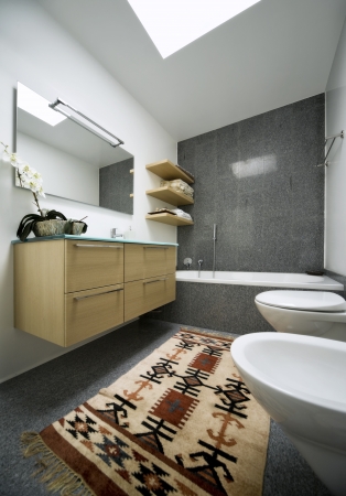 New interior design apartment, bathroomの写真素材