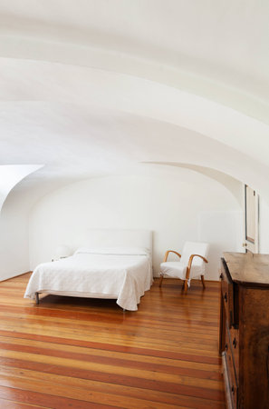 hotel in historic palace, interior, view bedroomの写真素材