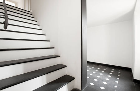 Detail staircase, empty roomの写真素材