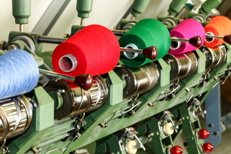 Industrial textile factory, interior 