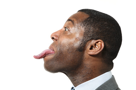 Black man bigmouthの写真素材