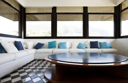 seaside livingroom interiorの写真素材