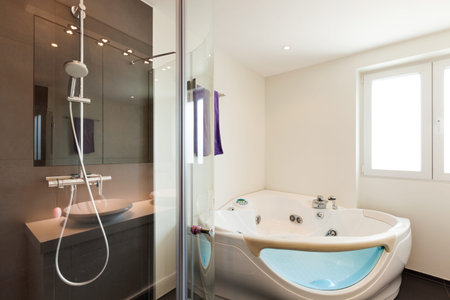 modern house, interior, bathroom view