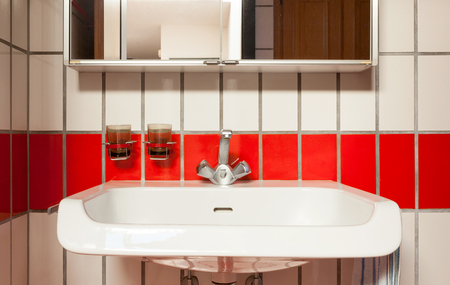 Architecture, interior house, detail bathroom, sinkの写真素材