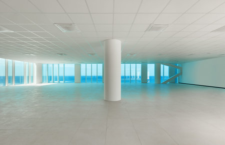 Building, wide open space, skyscraper, windows overlooking the city
