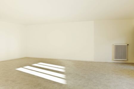 Empty apartment, white wallsの写真素材