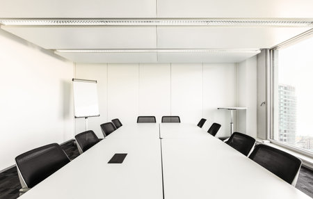 Building, interior, empty meeting roomの写真素材