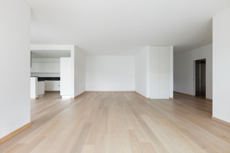 Interior, empty living room of a modern apartmentの写真素材