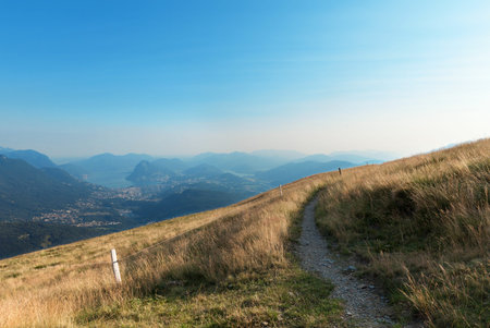 landscape, mountain meadows and paths