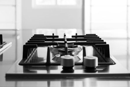 detail of gas stoves, the concept of kitchen