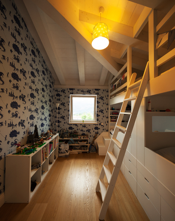 Modern house bedroom interiorの写真素材