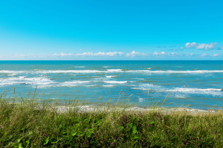 natural landscape with the northern coast and the seaの写真素材