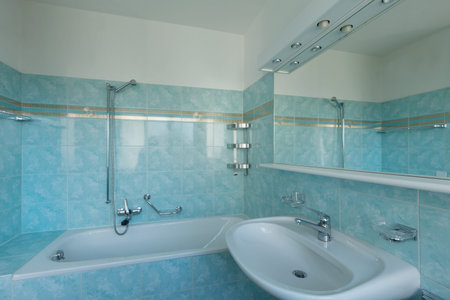 Interior of a old and vintage bathroom