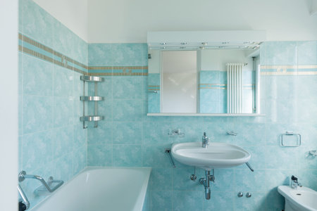 Interior of a old and vintage bathroom