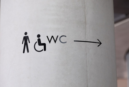 bathroom icons, wall directionsの写真素材