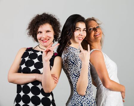 woman on white backgroundの写真素材