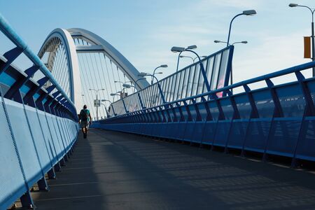 Walkway on apollo bridge in Bratislavaの写真素材