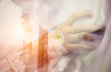 Tubes and intravenous, or IV, lines allow liquid medicines, fluids, and even nourishment to flow into the body.の写真素材