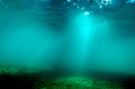 Light Beams Under Water

