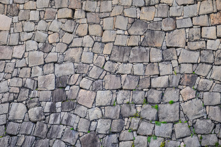 Stone wall in Japanの写真素材