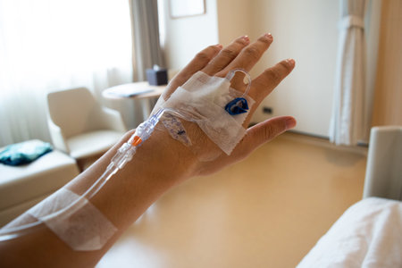 intravenous infusion hand