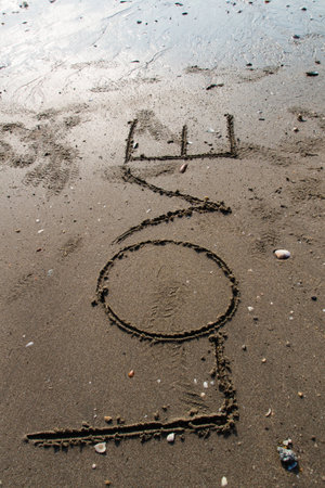 brown sand  on the beach  from Thailand.の写真素材