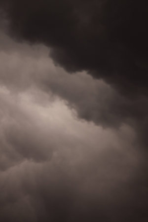 dark sky and cloud after rain  background in Thailand .