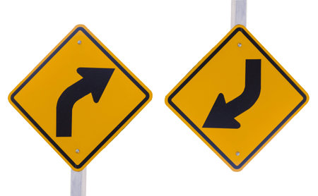 isolate Traffic signs on the road の写真素材