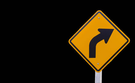 Traffic signs on black background