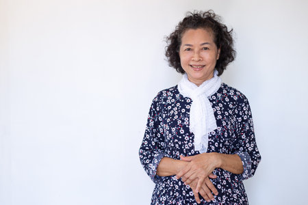 Portrait of an elderly womanの写真素材