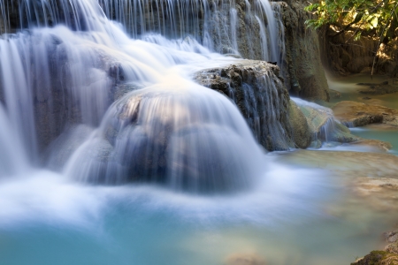 water flows - waterfall, Laosの写真素材