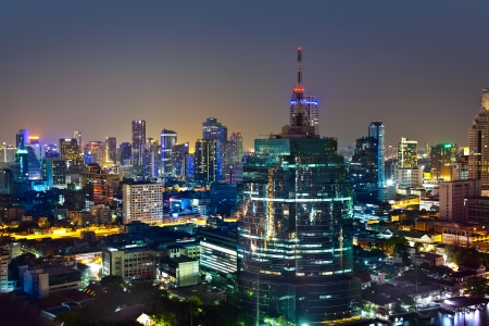 Modern Urban City Skyline, Bangkok, Thailandの写真素材
