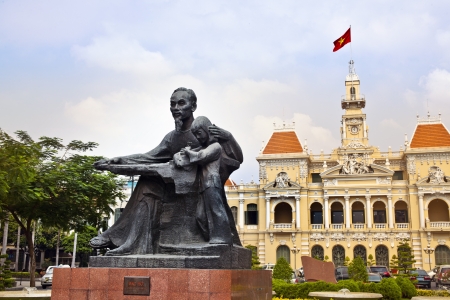 Ho Chi Minh City Hall or Hotel de Ville de Saigon, Vietnam.のeditorial素材