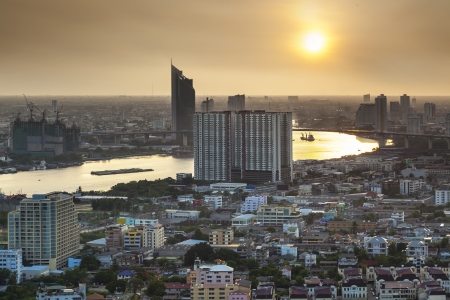 Modern Urban City Skyline, Bangkok, Thailand の写真素材