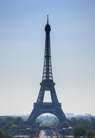 Eiffel Tower in Paris, France  The Eiffel Tower is an iron lattice tower located on the Champ de Mars in Paris, named after the engineer Gustave Eiffel, whose company designed and built the towerの写真素材
