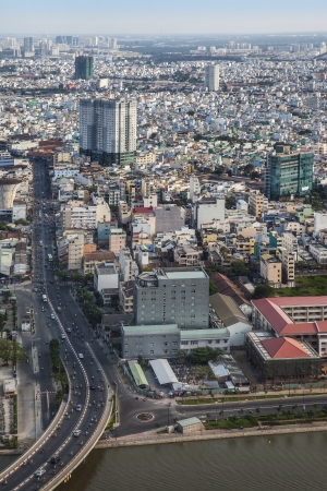 Modern Urban City, Ho Chi Minh City, Vietnam  Ho Chi Minh City  Saigon  is the largest city in Vietnam の写真素材