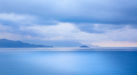 Nha Trang seascape, Vietnam   Nha Trang is a coastal city and capital of Khanh Hoa province, on the South Central Coast of Vietnam の写真素材