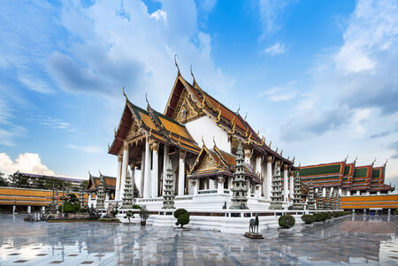 Wat Suthat or Wat Suthat Thep Wararam, Attaction of Bangkok,Thailand  Wat Suthat Thep Wararam was construction in 1807 by King Rama I, and was submitted to UNESCO for consideration as a future World Heritage Site のeditorial素材