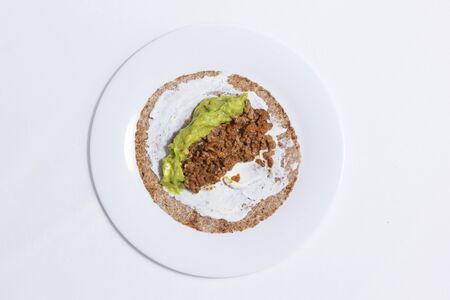 Taco steps 4: Guacamoleの写真素材
