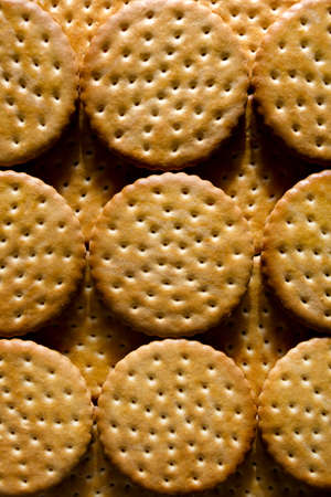 Stunning Round sweet cookies filled with tasty chocolate creamの写真素材