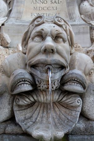 Funny face fountain in Rome Italyの写真素材