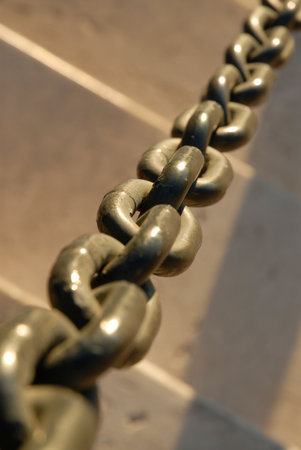 close up iron chain
