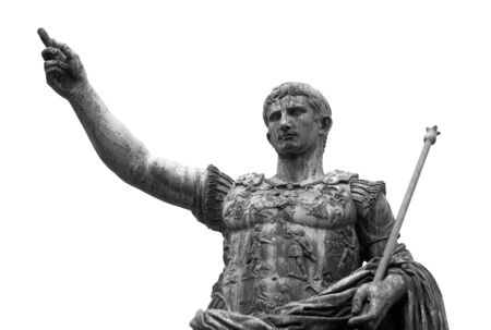 statue of emperor Augustus Ceasarの写真素材