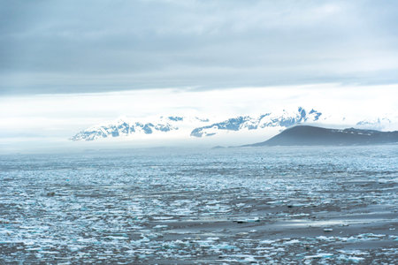 Svalbard, Norway 06.20.2018: The north Pole -Arctic Landscaper with Ice, Iceberg, Mountains in a...