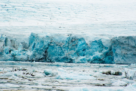 Svalbard, Norway 06.20.2018: The north Pole -Arctic Landscaper with Ice, Iceberg, Mountains in a...