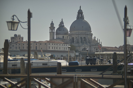 Round church located in the central part of venice.の写真素材