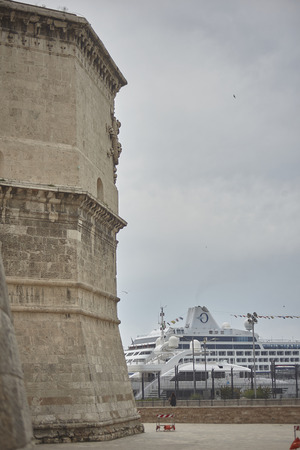 Detail of the Civitavecchia fortress in Italy.のeditorial素材