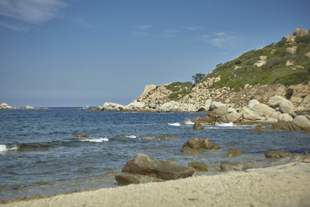 Detail of a cliff overlooking the mediterranean sea.の写真素材