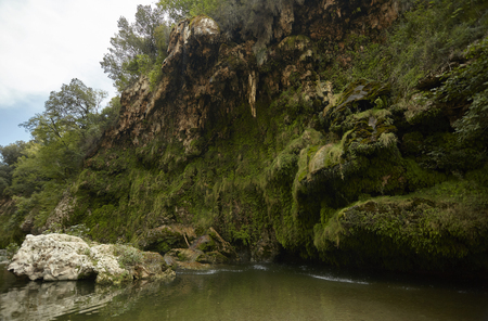 General view of the natural dripper of Sa Stiddiosa in the Center of Sardinia.の写真素材