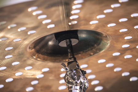 Detail of a drilled and crashed drum crashの写真素材